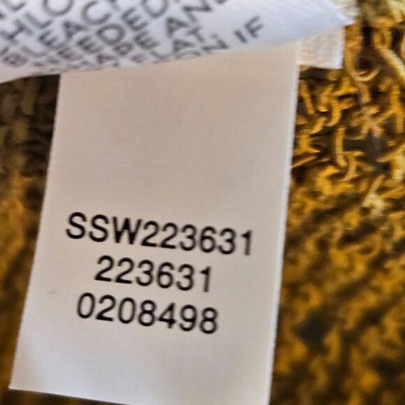 J. Jill Size Medium Gold V-Neck Open Knit Lightweight Tunic Sweater 3/4 Sleeve - Picture 7 of 13